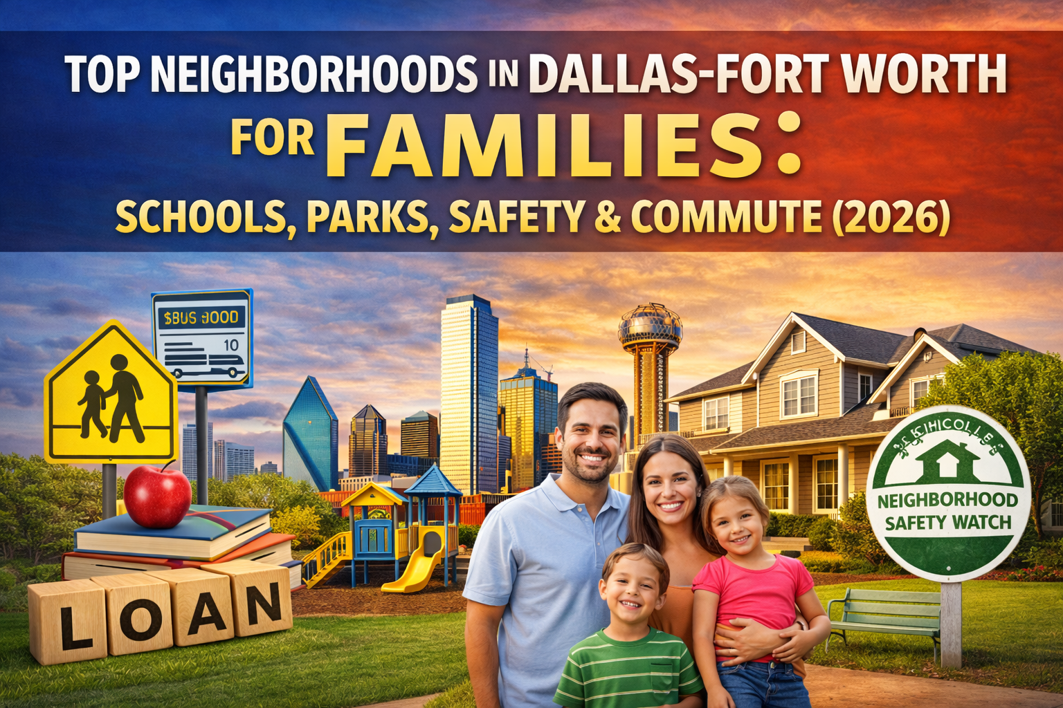 🏡 Top Neighborhoods in Dallas-Fort Worth for Families: Schools, Parks, Safety, and Commute (2026)