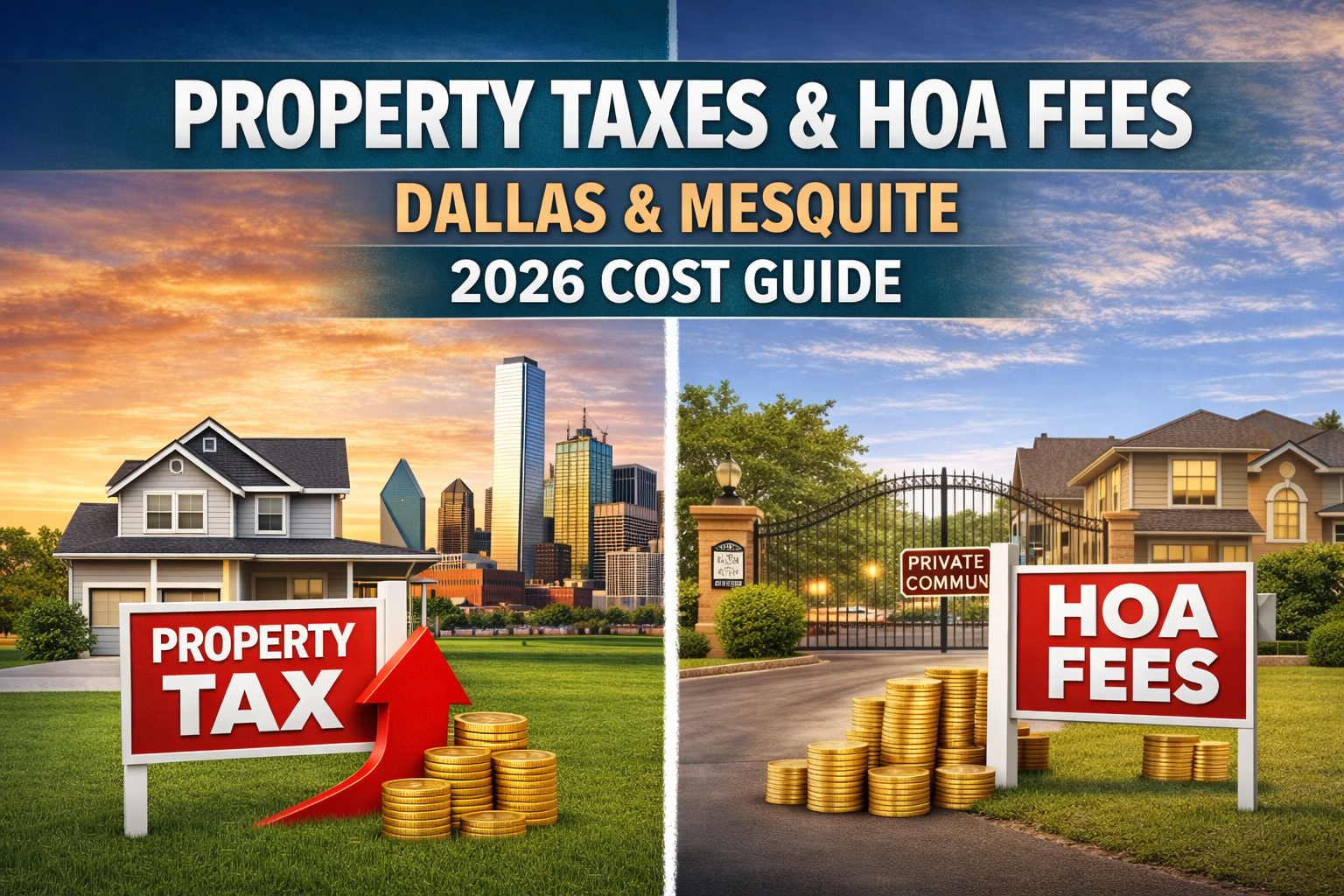 🏡 How Much Are Property Taxes and HOA Fees in Dallas and Mesquite? 2026 Cost Guide